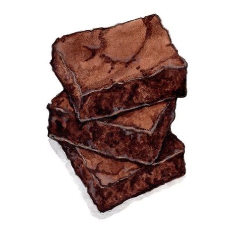 Desserts Brownies, Desserts Drawing, Baking Logo, 귀여운 음식 그림, Holiday Gift Baskets, Food Illustration Art, Olive Oil Cake, Food Drawing, Chocolate Brownies