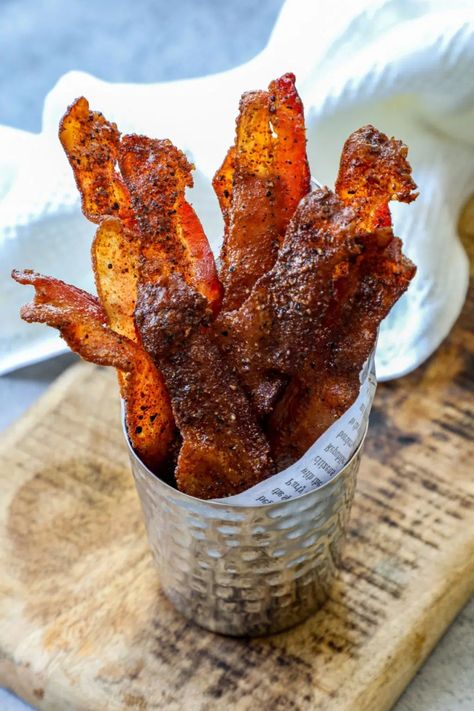 How To Cook Bacon On A Pellet Smoker - Bonappeteach Bacon Lollipops Sticks, Bacon Lollipops, Candied Bacon Recipe, Brown Sugar Bacon, Chicken Jerky, Jerky Recipes, Best Bacon, Candied Bacon, Honey Glaze