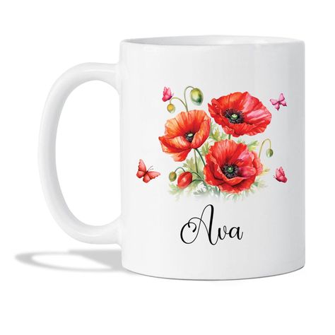 PRICES MAY VARY. [PERSONALIZED GIFT]: Do you need a gift idea for Poppy Lovers, Flower Lovers, Floral Lovers, Flower Garden Owner, Grandma, Mom, Wife, Sister, Men, Women, Friends, Coworker? This custom Poppy coffee mug will make an useful mug gift for Father’s Day, Mother’s Day, Teacher's Day, Christmas, Birthday, Graduation, Valentines, Thank You or your loved ones. [CUSTOMIZED MUG]: Click "Customize Now" and start to design your great quality mug. You just need select size then enter name you Red Poppy Flower, White Coffee Cup, Tea Cup Gifts, Women Friends, White Coffee Cups, Flower White, Pottery Cups, Unique Nature, Red Poppy