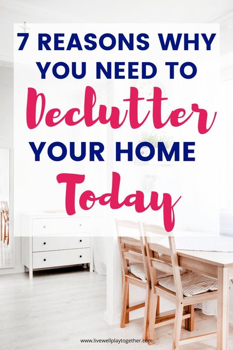 7 Reasons Why You Need to Declutter Your Home. Learn the benefits of decluttering your home. How can getting rid of clutter improve your life? Decluttering Challenge, Minimalism Living, Things To Declutter, Organisation Tips, Declutter Challenge, How To Declutter, Getting Rid Of Clutter, Clutter Organization, Clearing Clutter