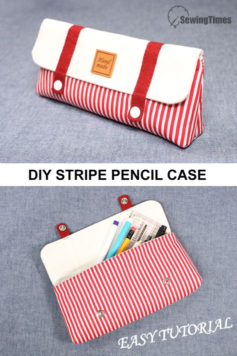 Pencil Pouch Diy, Sewing Pouch, Pencil Case Pattern, Pencil Case Design, Diy Pencil Case, Tote Bag Pattern Free, Pouch Diy, Sewing To Sell, Bag Pattern Free