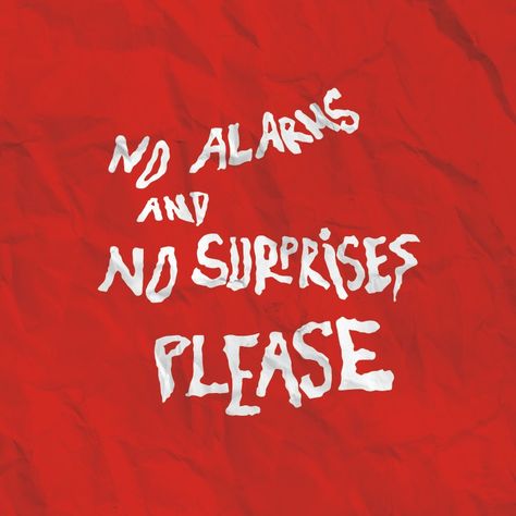 No Alarms And No Surprises Tattoo, No Surprises Tattoo, No Alarms And No Surprises, No Surprises Radiohead, Radiohead Tattoo, Tattoo Man, No Surprises, Radiohead, Tattoos For Guys