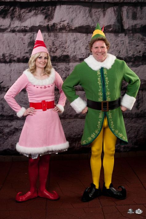 My Buddy Elf Costume 2.0 Christmas Elf Costume Diy, Buddy The Elf Costume, Diy Elf Costume, Christmas Character Costumes, Diy Christmas Elves, Christmas Costumes Diy, Funny Christmas Costumes, Elf Costumes, Christmas Costumes Women