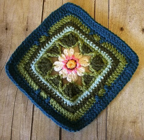 Water Lily Granny Square, Crochet Pond, Crochet Cals, Colourful Crochet, Crochet Quilt, Dragon Fly, Lily Pond, Granny Squares Pattern, Crochet Blankets