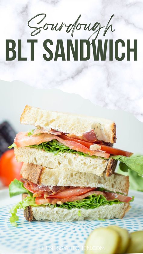 Make your classic BLT even better with sourdough. Perfect for a quick lunch or a light dinner, my version of a bacon, lettuce and tomato sandwich features a few simple upgrades that might just make it the best BLT you've ever eaten! Sourdough Blt Sandwich, High Protine, Best Blt, Greek Chicken Pasta, Oat Flour Recipes, Pork Tenderloin Sandwich, Healthy Sandwich, Sprouted Grain Bread, Healthy Sandwich Recipes