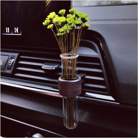 Plant Car Accessories, Car Plants, Car Vase, Car Decoration Ideas, Man Truck, Car Hanging Accessories, Car Interior Diy, Car Deco, Car Vent Clip