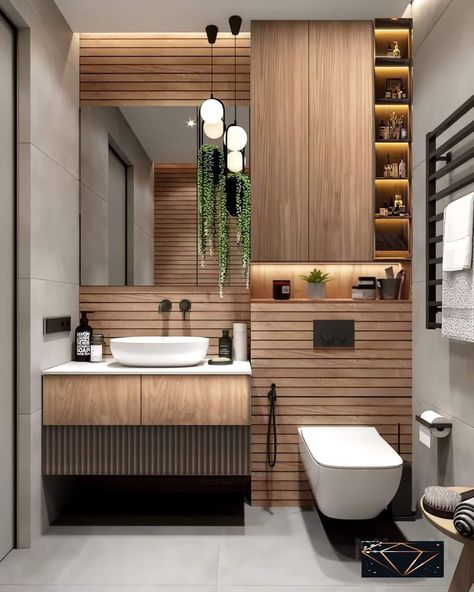 Viking Garden, Small Toilet Design, Bathroom Vanity Remodel, Trendy Interior Design, Condo Interior Design, Mid Century Modern Bathroom, Baths Interior, Washbasin Design, Condo Interior