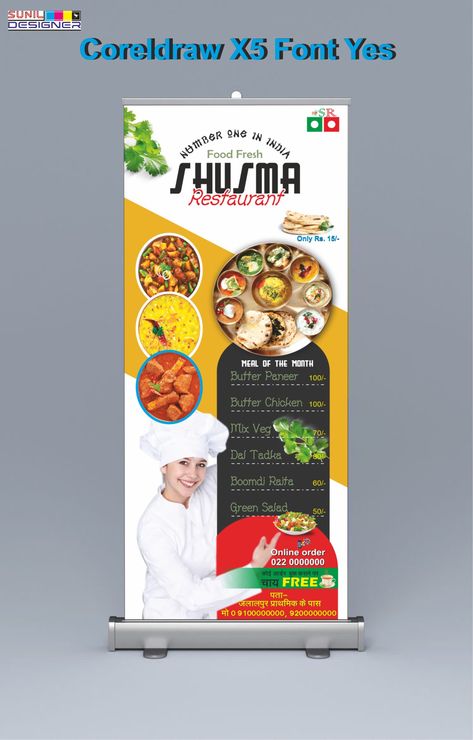 Restaurant standee design Restaurant Standee Design, Standee Design, Resume Design, Butter Chicken, Roll Up, Banners, Cafe, Restaurant, Quick Saves