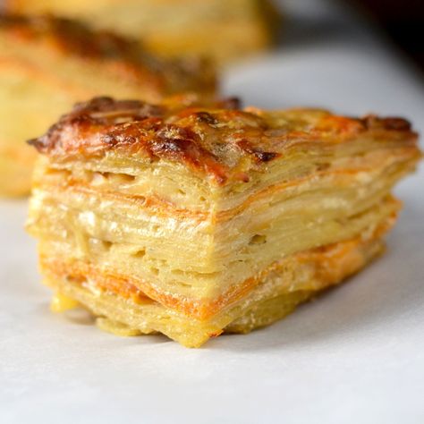 Two Layered Potatoes from Feed Your Soul Too Layered Potato Bake, Layered Potatoes, Potatoe Recipes, Layered Potato, Gold Potatoes, Yukon Gold, Traditional Family, Love Simple, Bon Appetite