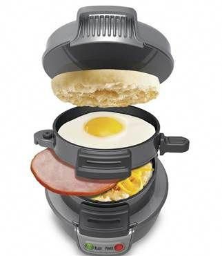 Play with these drool-worthy food gadgets #gadgets Hamilton Beach Breakfast Sandwich Maker, Beach Breakfast, Burger Maker, Breakfast Sandwich Maker, Waffle Machine, Hamburgers Grilled, Breakfast Machine, Breakfast Maker, Sandwich Makers