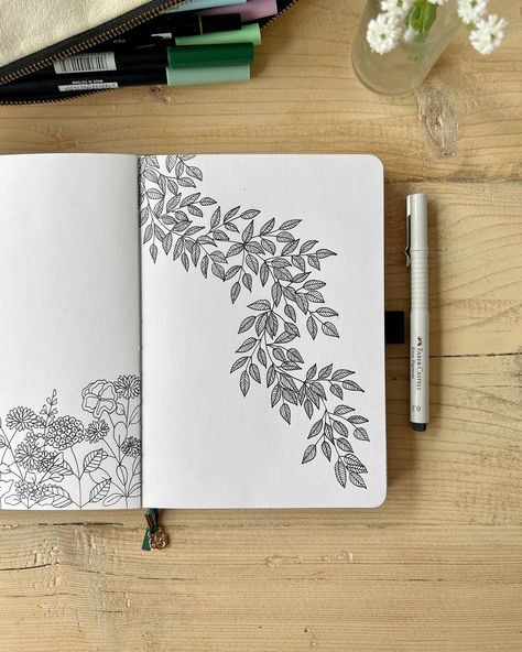 Chloe Wilson | Floral doodler | Author | Happy Friday! What is your favourite flower beginning with the letter I? ✿ | Instagram The Letter I, Diy Buch, Pen Art Work, Doodle Art Flowers, Scratchboard Art, Easy Love Drawings, Diy Journal Books, Flower Art Drawing, Sharpie Art