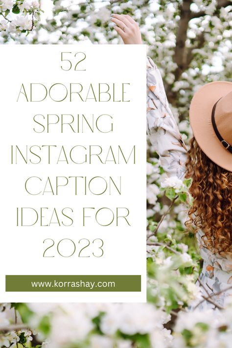 42 adorable spring Instagram caption ideas for 2023! Spring time IG captions list! Captions For Spring Pictures, Spring Quotes Aesthetic Short, Spring Ig Captions, Spring Time Quotes, Spring Vibes Quotes, Cute Spring Quotes, Cute Spring Captions, Spring Captions Instagram, Spring Captions For Instagram