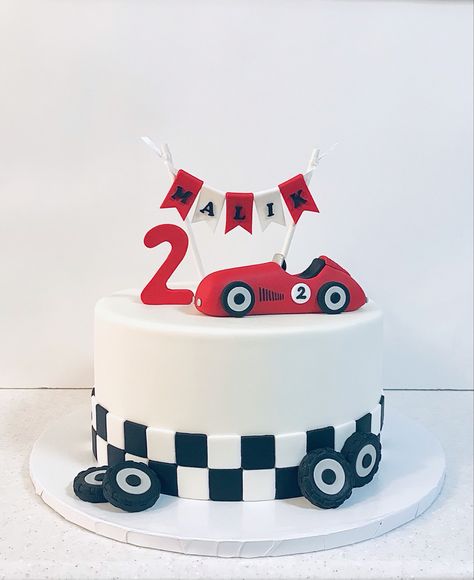 Too Fast Birthday Party Cake, First Lap Birthday Party Cake, Two Fast Cake Ideas, Simple Race Car Cake, Car Cake 2nd Birthday, Cars Birthday Cake For Boys, 2 Fast Cake Ideas, First Lap Around The Track Birthday Cake, 2 Fast 2 Furious Birthday Cake