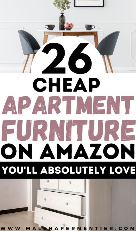 cheap apartment furniture on amazon, perfect for first apartments. Bedroom Ideas Budget, First Apartment List, College Apartment Needs, Design Small Bedroom Ideas, Living Room Decor College, Amazon Finds Bedroom, Kitchen Organization Apartment, Apartment Living Room College, Apartment Ideas College