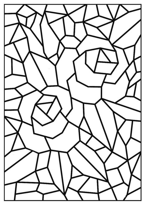 Image Ciel, Stained Glass Rose, Motif Art Deco, Mosaic Stained, Mosaic Pictures, Mosaic Flowers, Mandalas Drawing, Mosaic Pieces, Stained Glass Designs