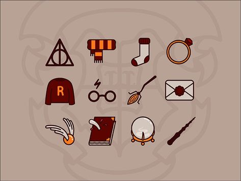 Harry Potter App Icons, Harry Potter App, Harry Potter Symbols, Harry Potter Logo, Harry Potter Iphone, Harry Potter Icons, Images Harry Potter, Simple Designs To Draw, Harry Potter Aesthetic