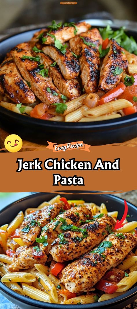 Spice up your dinner routine with Jerk Chicken and Pasta, a vibrant dish that marries spicy, marinated jerk chicken with creamy pasta. It's a flavorful fusion that brings Caribbean zest right to your dinner table. #JerkChicken #PastaDinner #CaribbeanFlavors Jerk Pasta, Caribbean Spices, Jerk Chicken Pasta, Unique Pasta Dishes, Jerk Chicken Recipe, Chicken And Pasta, Pasta Recipes Alfredo, Marinating Chicken Breast, Chicken Alfredo Pasta