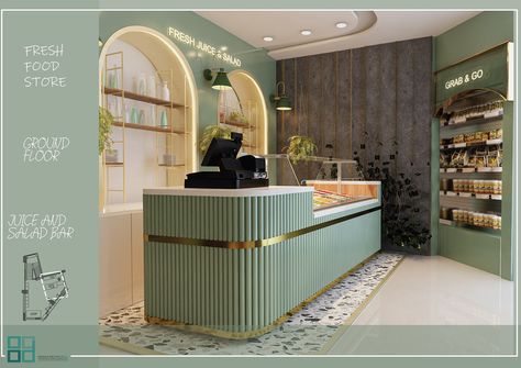 Fancy Shop Counter Design, Cash Wrap Ideas, Decor Store Design, Store Interior Design, Architecture Restaurant, Bakery Design Interior, Pharmacy Design, Desain Lanskap, Kiosk Design