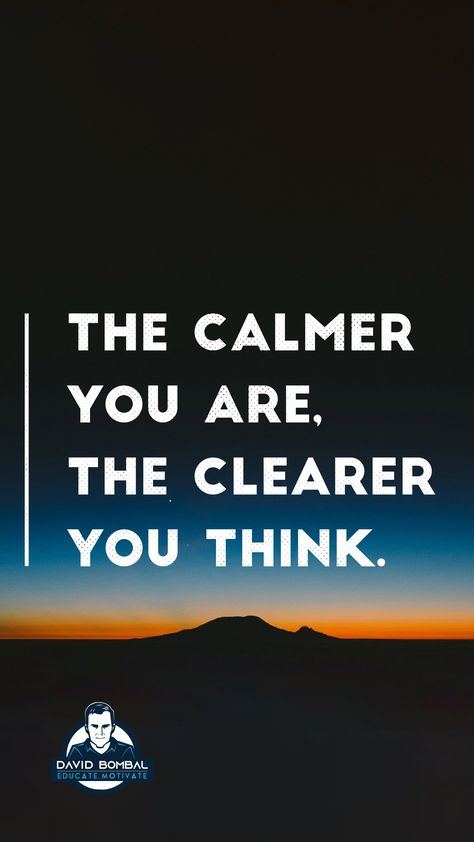 The calmer you are, the clearer you think. #DailyMotivation #inspiration #motivation #bestadvice #lifelessons #changeyourmindset The Calmer You Are The Clearer You Think, Awakening Quotes, Life Rules, Change Your Mindset, Daily Motivation, Spiritual Awakening, Positive Thinking, Michael Jackson, Cloth Bags