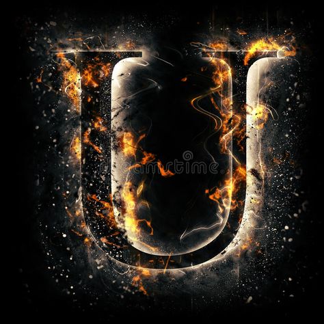 Illustration about Fire letter U. For your design. Illustration of blazing, illustration, noise - 50682261 U Wallpaper Letter, U Wallpaper, Wallpaper Letter, Alphabet Letters Images, S Letter Images, T Wallpaper, Alphabet Photos, Letter Art Design, Alphabet Letters Design