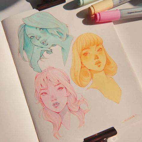 Sketchbook Layout, New Sketchbook, Copic Marker Art, Sketchbook Tour, 인물 드로잉, My Sketchbook, Arte Sketchbook, Arte Inspo, Sketchbook Inspiration