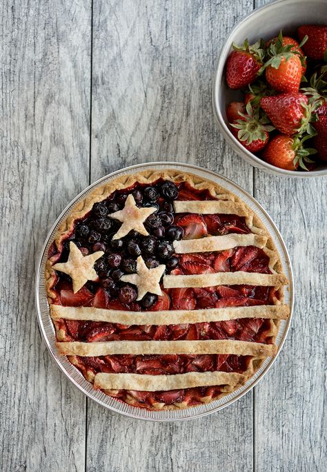 Almond Tart Crust, American Flag Pie, Red White And Blue Fruit, Peach Mango Pie, Mango Pie, Tart Crust, Almond Tart, Tarts Crust, Berry Pie