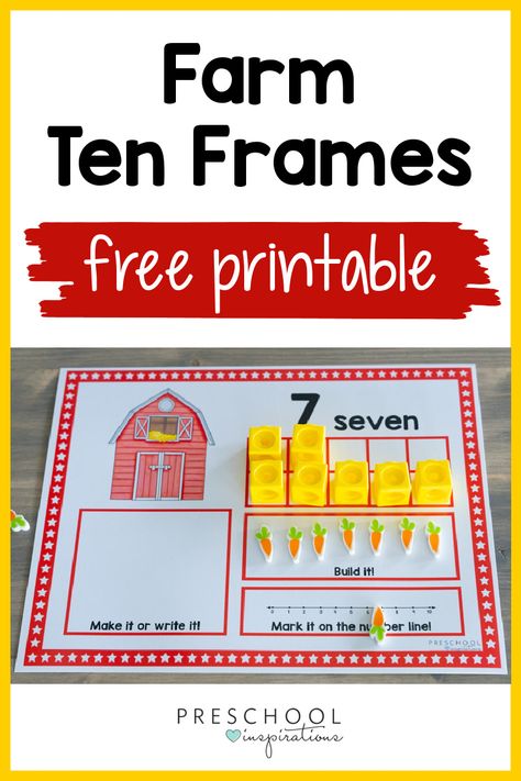 Farm Math Preschool, Farm Kindergarten Activities, Farm Math Activities, September Preschool Themes, Farm Unit Kindergarten, Farm Theme Preschool Activities, Farm Kindergarten, Counting Activities Kindergarten, Farm Math