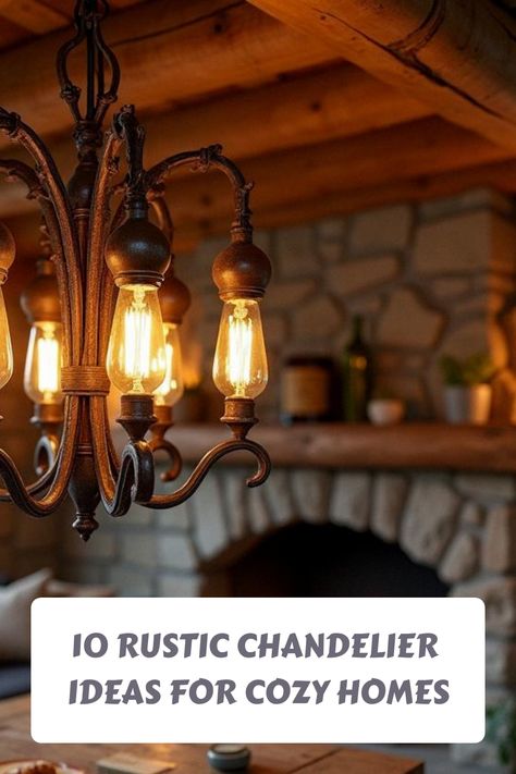 10 Rustic Chandelier Ideas for Cozy Homes Log Cabin Chandelier, Cabin Lighting Ideas, Rustic Chandelier Farmhouse, Cabin Chandelier, Log Cabin Lighting, Kitchen Island Decor Ideas, Rustic Kitchen Lighting, Chandelier Farmhouse, Rustic Entryway