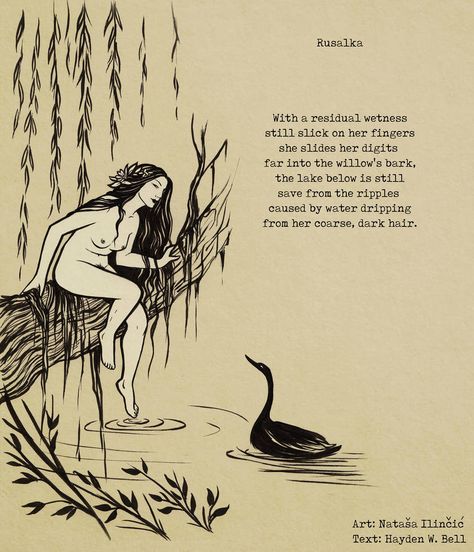 Rusalka Art, Russian Mythology, Korean Mythology, Slavic Mythology, Art Poetry, Willow Bark, Mythology Art, Forest Fairy, Book Projects