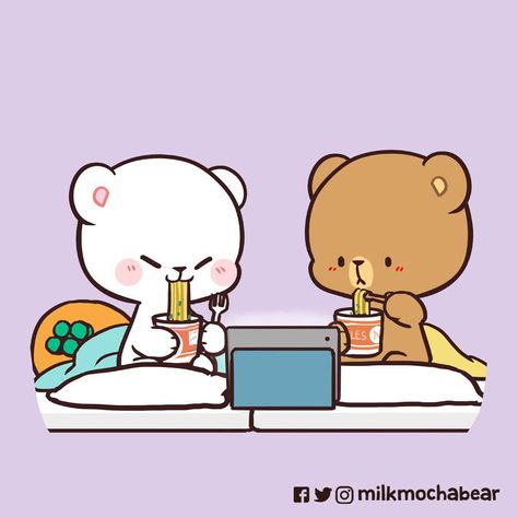 Milk Mocha Bear, Milk And Mocha, Milk Mocha, Mocha Bear, Bear Paintings, Milk & Mocha, Cute Bear Drawings, Bear Drawing, Happy Pictures