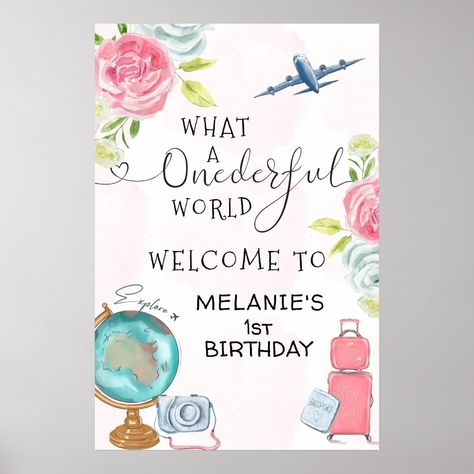 First Birthday Posters, Birthday Poster, 1st Birthday Invitations, Girl First Birthday, 1st Birthday Girls, Sweet Girls, Birthday Party Invitations, First Birthday, First Birthdays