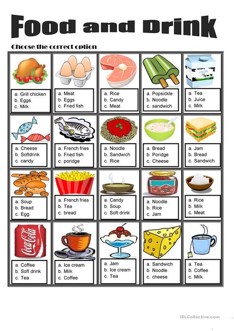 Product Worksheet, Vocabulary Exercises, Food Vocabulary, Healthy Snacks For Adults, Chicken And Shrimp Recipes, Chicken And Shrimp Pasta, English Lessons For Kids, Esl Worksheets, Fried Fish