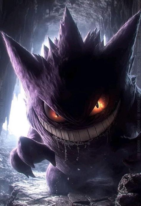 Pokemon Vs Digimon, Pokemon Realistic, Gengar Pokemon, Pokemon Sketch, Ghost Pokemon, Cool Pokemon Wallpapers, Pokemon Wallpaper, Cute Pokemon Wallpaper, Pokemon Fan Art