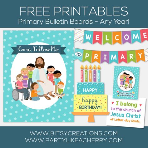 Free Primary Printables – Use Any Year! Lds Primary Presidency, Primary Secretary, Primary Worksheets, Lds Nursery, Primary Presidency, Lds Primary Lessons, Primary Program, Lds Living, Church Inspiration