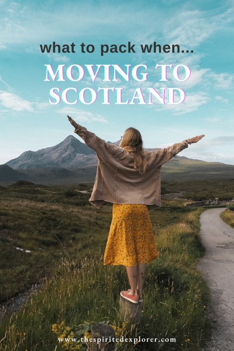 Here’s what to pack and what to leave behind when moving or studying abroad in Scotland What To Pack When Moving, Scotland Packing List, Moving To Scotland, Uk Visa, Packing Guide, Studying Abroad, Scotland Uk, Marriage Certificate, Leave Behind