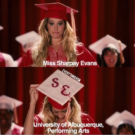 Sharpay Graduation Cap, Sharpay Evans Graduation Cap, Sharpay Evans, Monique Coleman, Disney Channel Movies, High School Musical 3, Bad Teacher, Grad Cap Designs, S.coups Seventeen