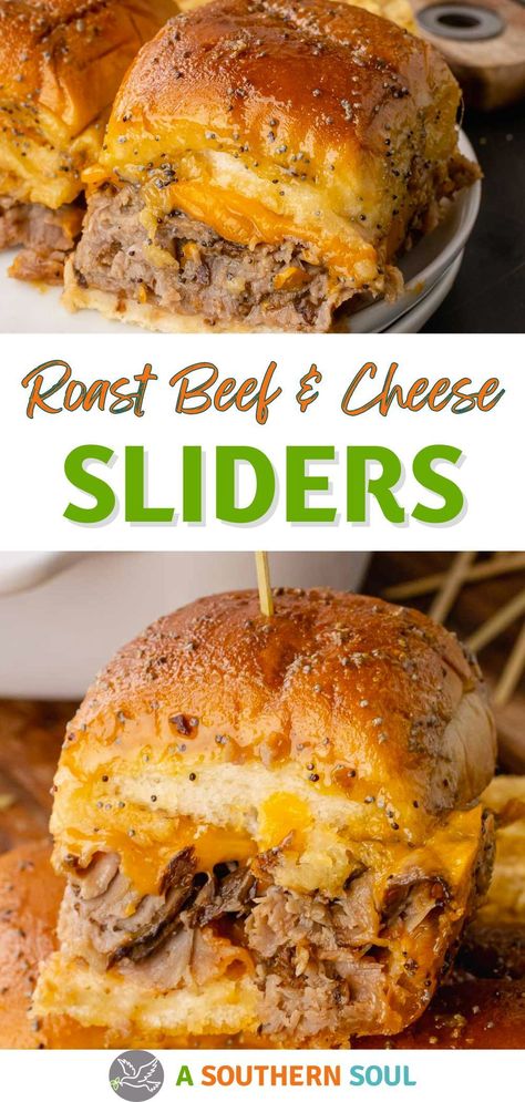 Foodie 101, Roast Beef Sliders Recipes, Rolled Roast Beef, Fun Sandwiches, Sliders On Hawaiian Rolls, Sandwich Sliders, Sliders Recipes Beef, Sliders Recipes, Rolled Roast