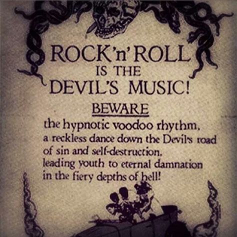 Rock'n'Roll is the devil's music Heavy Metal Shirts, Casa Rock, Jemima Kirke, The Creeper, Musica Rock, Rock N’roll, I'm With The Band, Rock'n Roll, Rock Posters