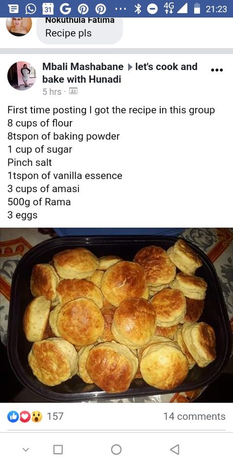 Dikuku Recipe, Amasi Scones Recipe, Gusto Recipes, Tea Scones Recipe, Coconut Curry Chicken Recipes, Greek Bread, Cream Bun, Best Homemade Bread Recipe, Best Macaroni And Cheese