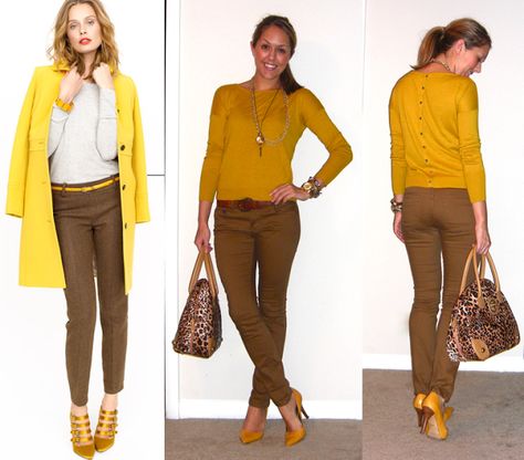 Yellow Top Outfit, Mustard Yellow Outfit, Mustard Outfits, Brown Pants Outfit, Modeling Outfits, Fall Attire, Personal Style Inspiration, Yellow Outfit, Brown Outfit