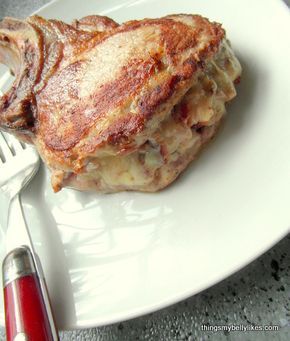 Cheese Stuffed Pork Chops, Ham Dishes, Stuffed Pork Chops, Low Carb Pork, Easy Pork Chop Recipes, Stuffed Pork, Bacon And Cheese, Pork Ham, Cheese Stuffed