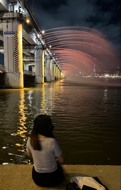 Han River Night, Korea Night, Jelly Jelly, Han River, Korea Travel, I Want To Travel, Cover Book, Girl Dresses