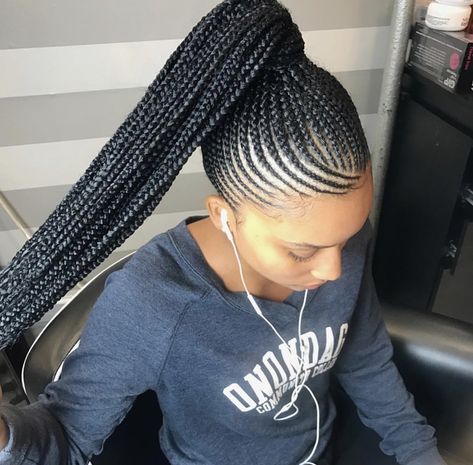 Schedule Appointment with Handsnheartss Goddess Braid Ponytail, Feed In Braids Ponytail, Trendy We Fryzurach, Cornrow Braids, Feed In Braids Hairstyles, African Hair Braiding Styles, Braided Ponytail Hairstyles, Feed In Braid, Beautiful Braids