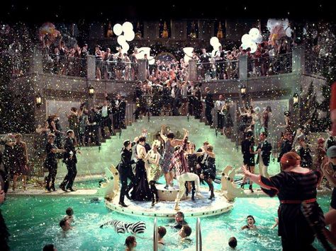 A little party never killed nobody! #Gatsby #GreatGatsby #Pool #Party Great Gatsby Party Decorations, Gatsby Movie, The Great Gatsby 2013, Gatsby Party Decorations, Jay Gatsby, Beau Film, Gatsby Themed Party, Baz Luhrmann, Gatsby Theme