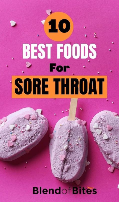 A sore throat can cause irritation and scratchiness of the throat. When you develop a sore throat, you are most likely to have an uncomfortable feeling, pain, and burning sensation. Although sore throats can make it quite hard to know what to eat or drink that won’t further irritate, it is still important for you to consume food as your body needs nutrients to aid in its healing. Find out here the 10 best for sore throat at www.blendofbites.com | wellness What To Drink When You Have A Sore Throat, Snacks For Sore Throat, What To Eat For Sore Throat, Best Foods For Sore Throat, What To Eat When You Have Strep Throat, Jello For Sore Throat, Desserts For When Your Sick, Food For Sore Throat Recipes, Food To Eat With Sore Throat