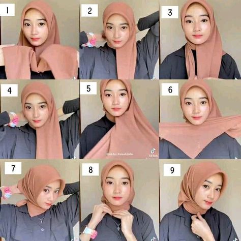 Bella Square, Hijab Look, Tutorial Hijab, Hijab Aesthetic, Hijab Ootd, Casual Hijab Outfit, Dress Tutorials, Muslim Dress, Outfit Hijab