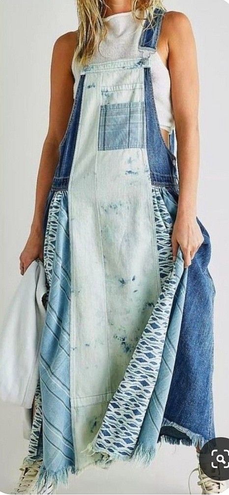 Jean Refashion, Reconstructed Clothing, Ropa Upcycling, Denim Refashion, Boho Denim, Denim Ideas, Upcycle Jeans, Denim Crafts, Free Dresses