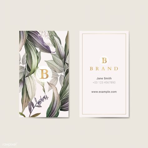 Cosmetic Business Cards, Botanical Business, Inspiration Logo Design, Graphic Design Business Card, Business Card Design Inspiration, Business Card Inspiration, Business Card Templates, Cool Business Cards, Name Card