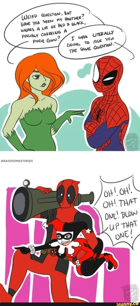 Deadpool Funny, Superhero Memes, Best Crossover, Deadpool Comic, Deadpool And Spiderman, Univers Dc, Funny Marvel Memes, Dc Memes, Marvel Vs Dc