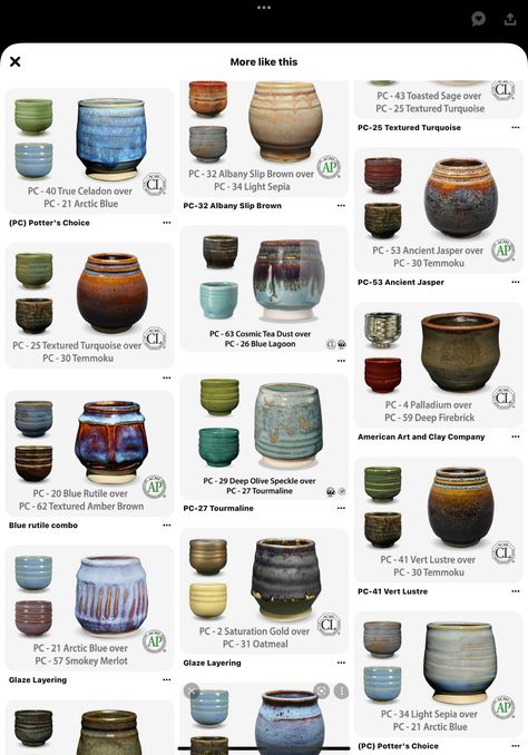 High Fire Glaze Combinations, Pottery Glaze Combinations, Amaco Glaze Combinations, Amaco Glaze Layering, Glaze Layering, Ceramic Glazing, Clay Classes, Glaze Combinations, Glaze Combos